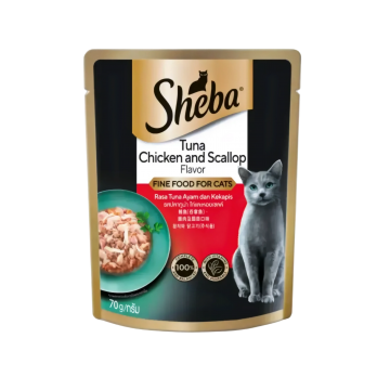 Sheba Pouch Tuna, Chicken & Scallop 70g